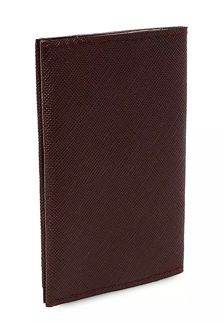 Dompet Mini Motif Polos Detail Snap Kancing Card Wallet Design Simple - Maroon