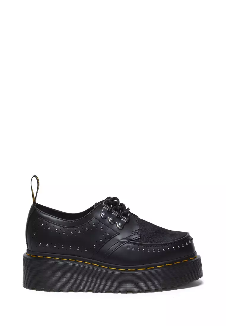 Discount on Dr. Martens  shoes - SKU: Ramsey Black 3-eye Leather Platform Creepers Women