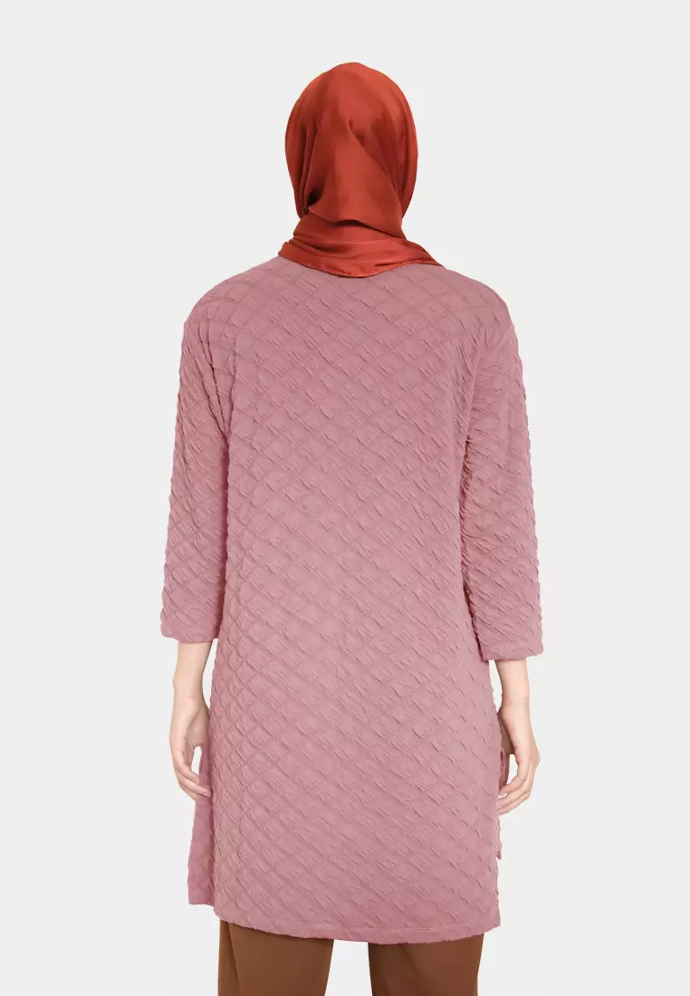 Shakilla Tunik | Atasan Wanita Lengan Panjang - Pink