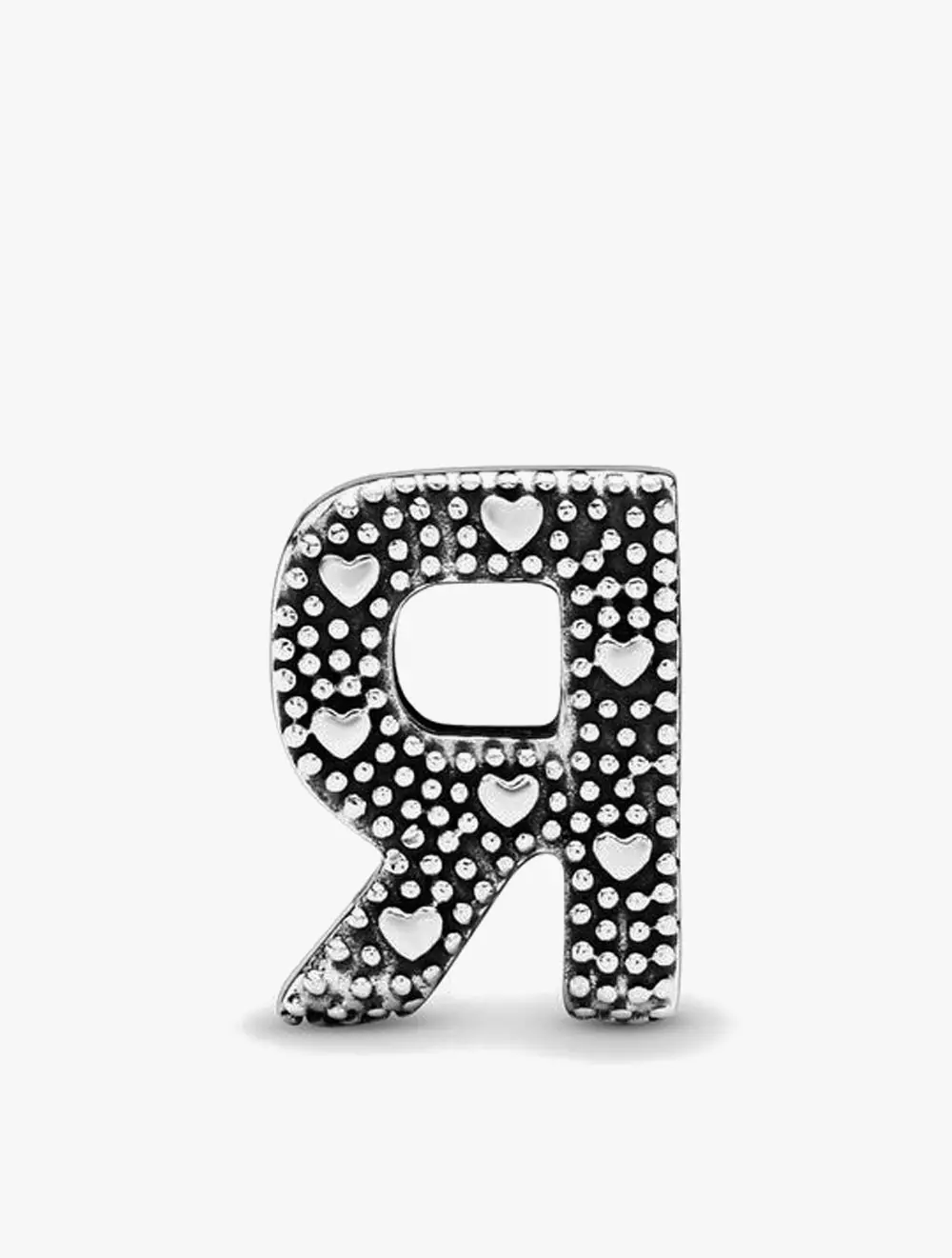 Letter R silver charm