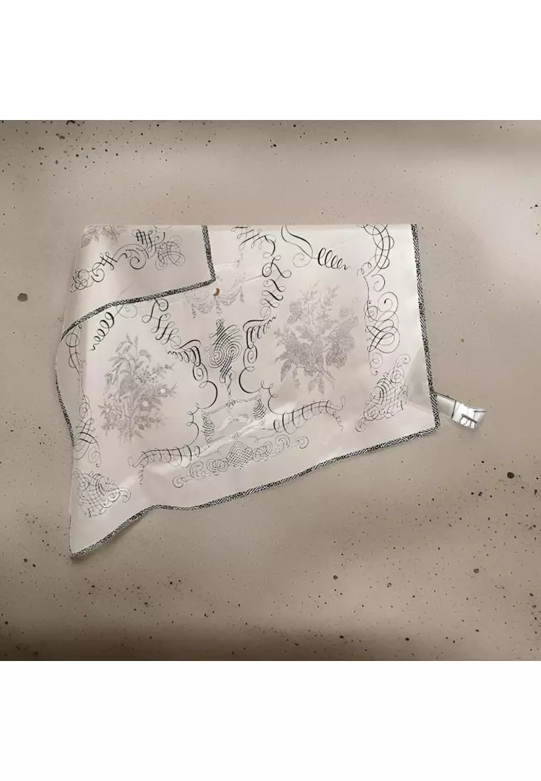 Luxury Silk Ladies' Large Scarf, Sun-Proof Crepe Satin, Premium Souvenir.