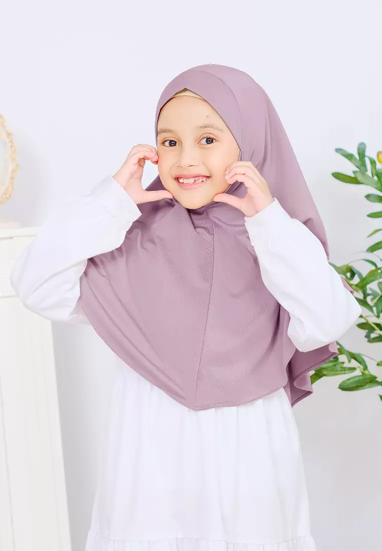 Cotton Bee - Jennaira Bergo Dagu | Hijab Instan Anak Non Pad - S