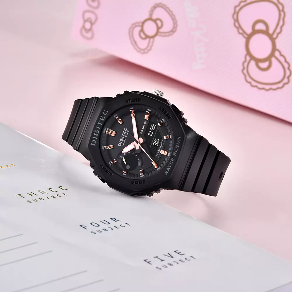 DIGITEC Jam Tangan Analog-Digital Wanita MDA-3119T - BKRG4B Hitam