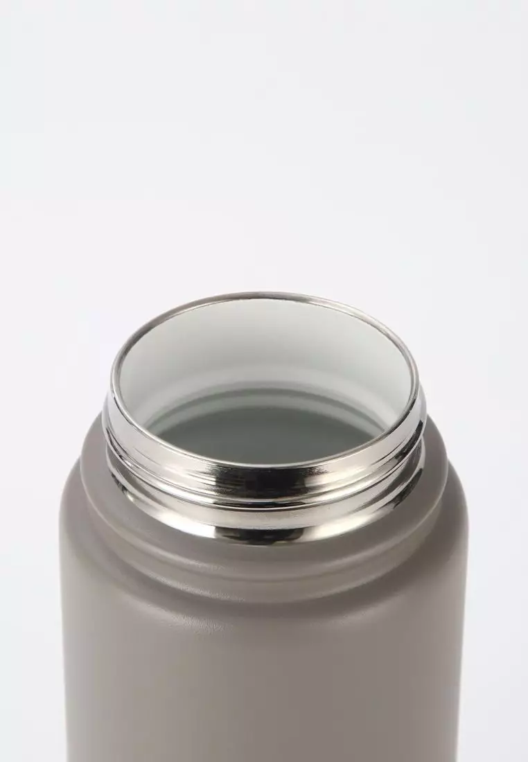 Crossing Urban Ceramic S/S Insulated Screw Cap Sports Bottle With Handle 720ml - Latte (Light Grey)