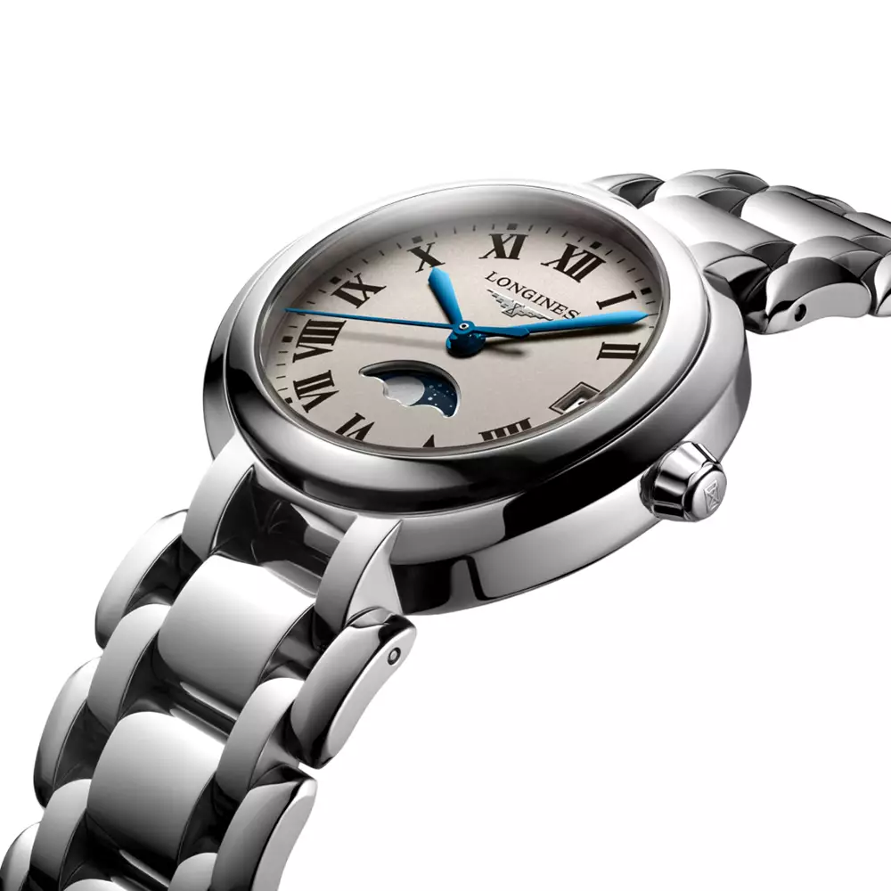 Primaluna 30 - L8.115.4.71.6 Quartz Silver Moon Phase Stainless Steel