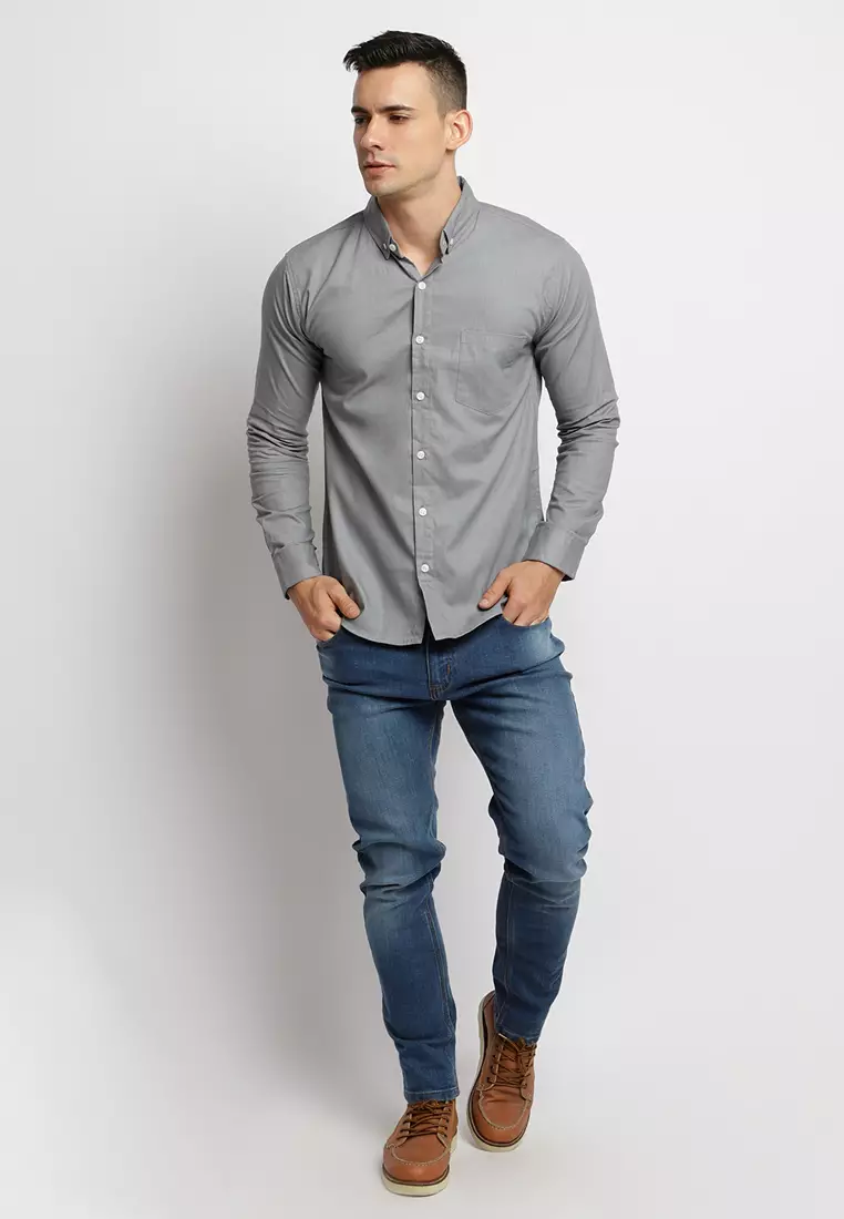 Ash Grey Oxford Shirt