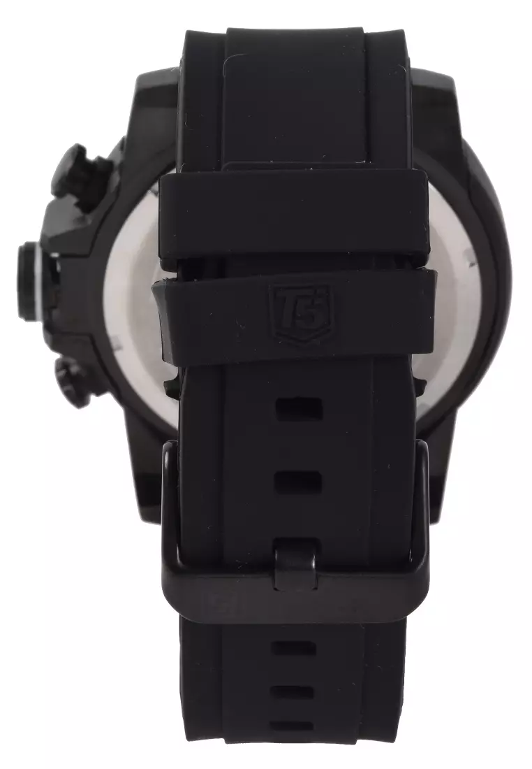 T5 - Jam Tangan Pria - Black - Rubber Strap - H3757G-B