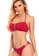 LYCKA red LAX3054-European Style Lady Bikini Set-Red ECE41USAEA1719GS_2