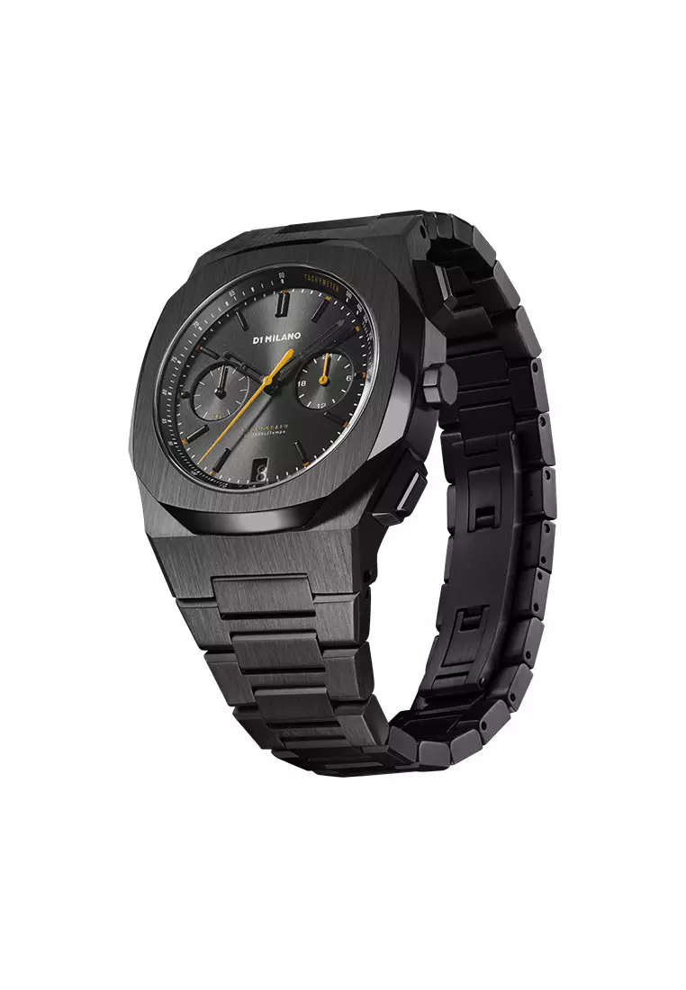 D1 Milano Chronograph Bracelet BLACK 41.5 MM - Black - D1-CHBJ11