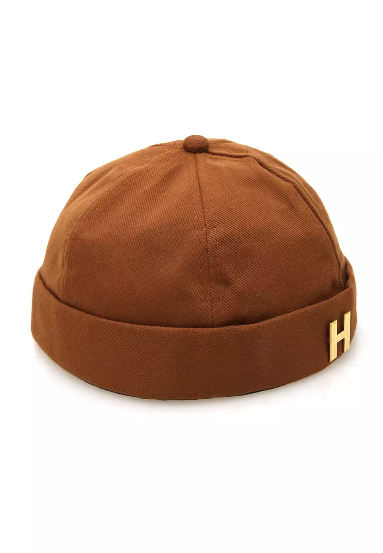 Kai Topi Peci Miki Hat Polos Pria Wanita Uniqe Design Material Cotton ORIGINAL - Caramel