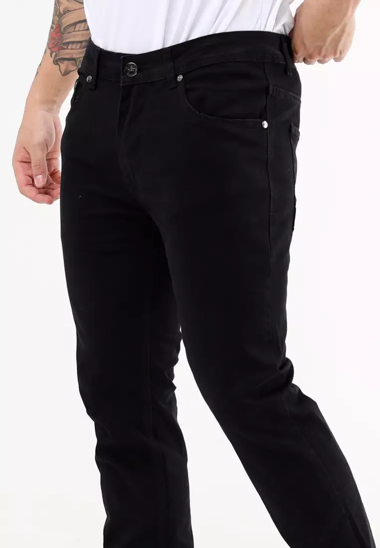 Colored Long Pants Slim Tapered Stretch