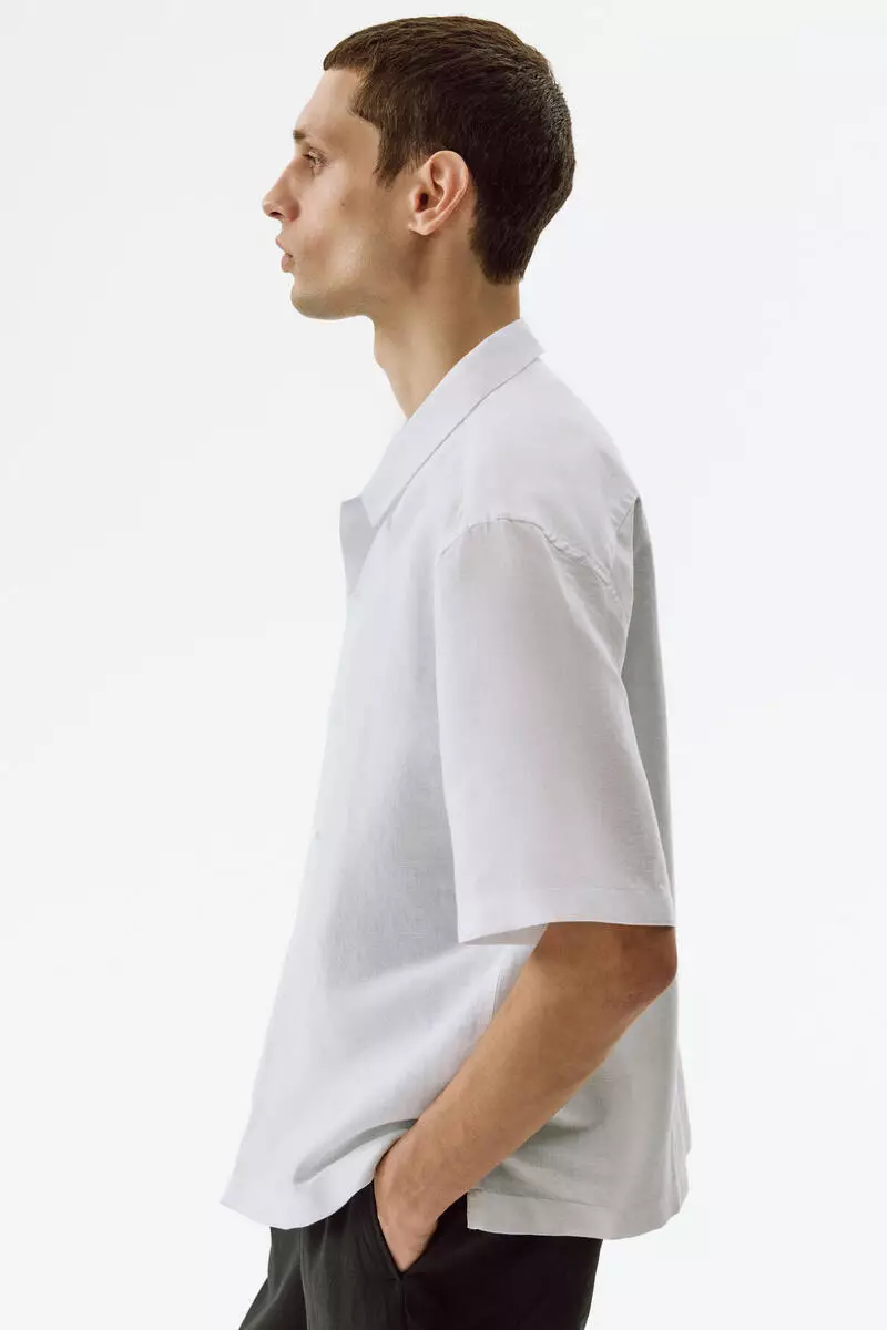 Relaxed Fit Linen-blend resort shirt