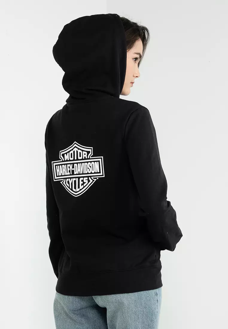 Harley davidson zip store up hoodie womens