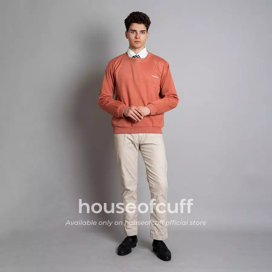 Houseofcuff sweater crewneck basic outer salmon