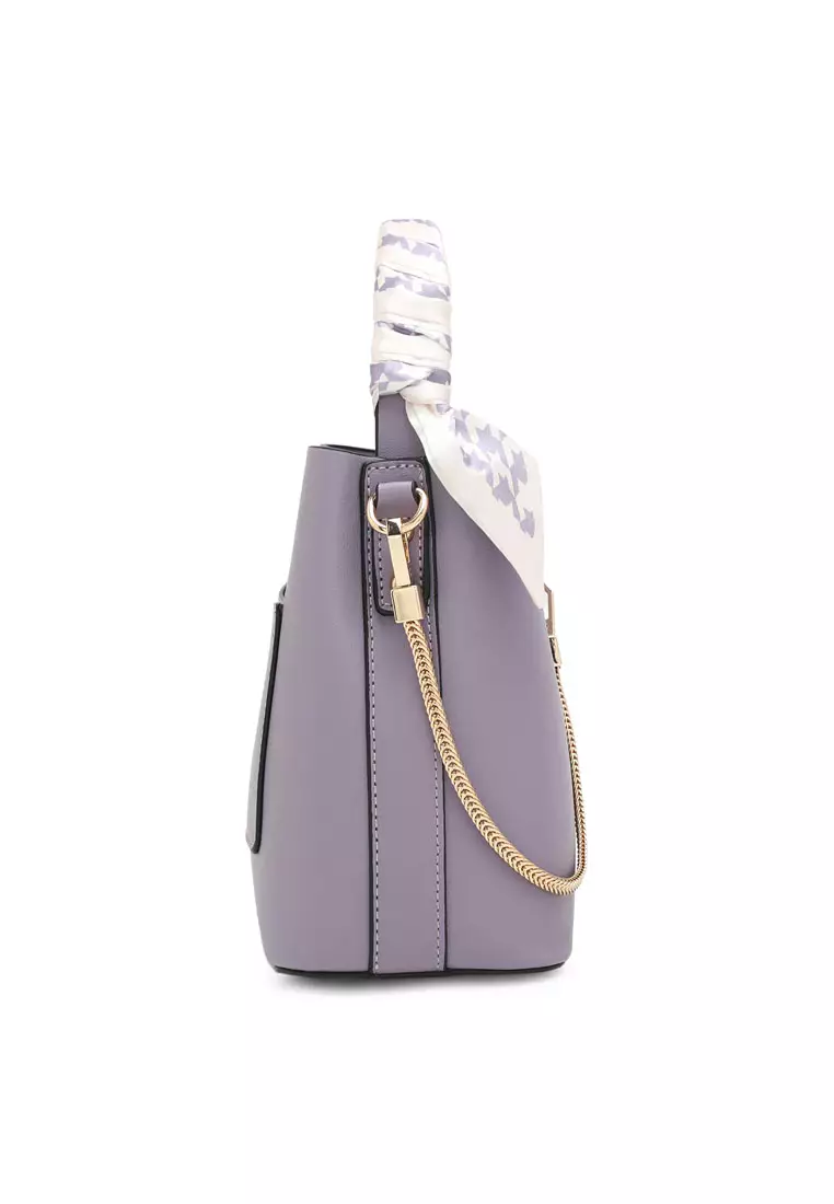 Women's Chain Top Handle Bag / Sling Bag / Crossbody Bag / Shoulder Bag (Tas Selempang Wanita / Tas Tangan Wanita / Tas Bahu Wanita) - Ungu