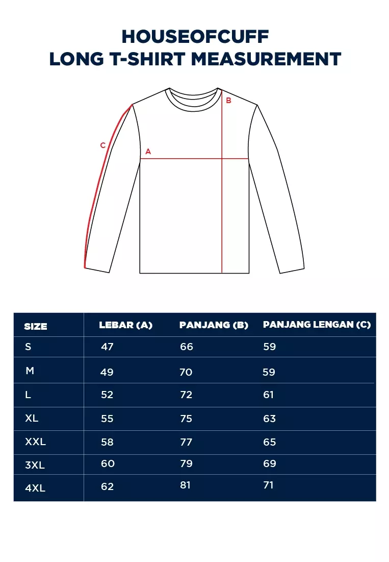 Kaos cotton combed lengan panjang pria putih houseofcuff stay sharp