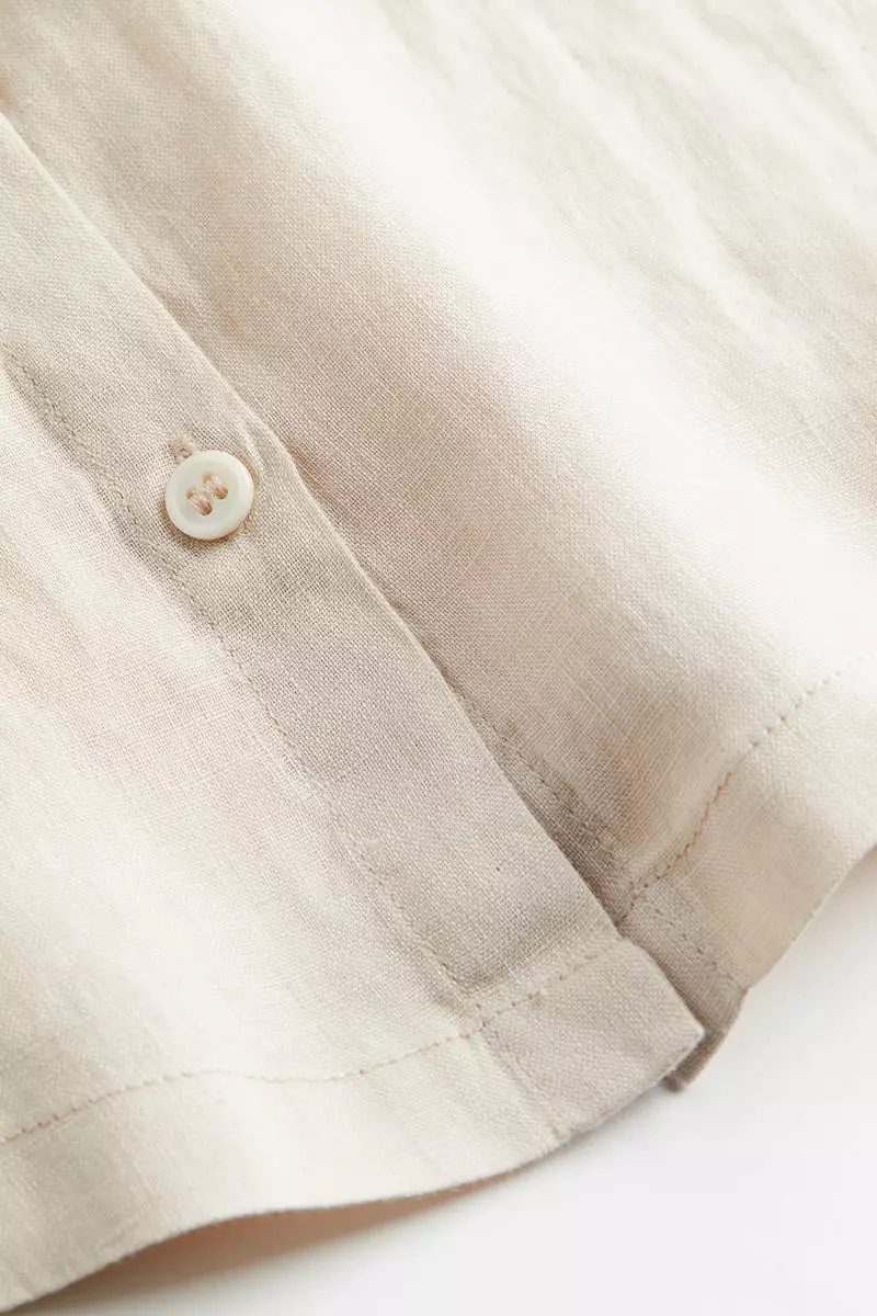 Buy H&M Cropped linen shirt 2024 Online | ZALORA Philippines