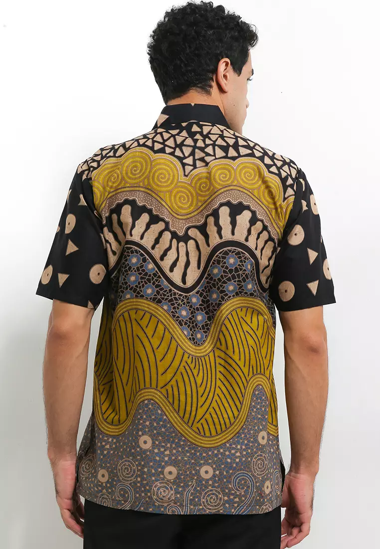 Bhagawan Kemeja Batik Premium Pria Casual Modern Lengan Pendek