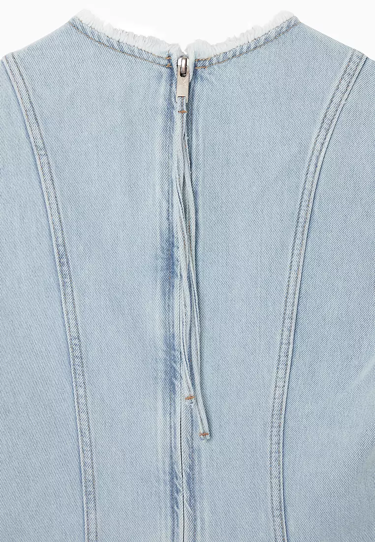 Panelled Denim Mini Dress