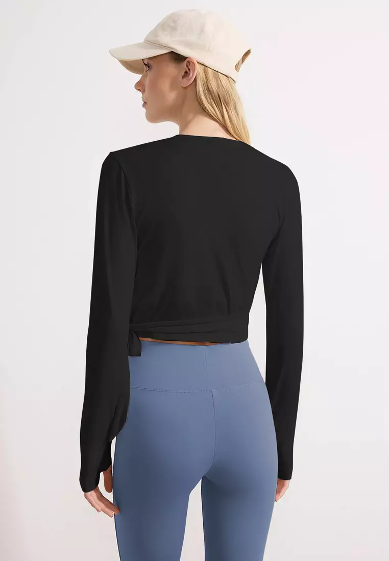 Wrap Crop Sports Top
