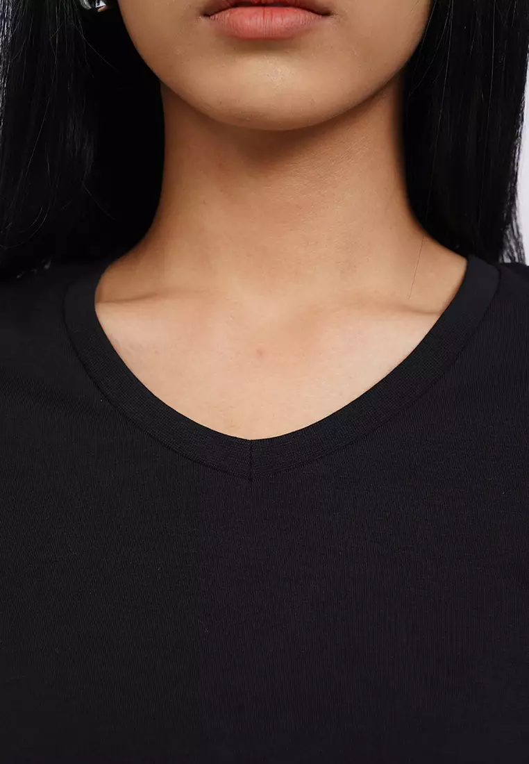 Basic V-Neck Cotton T-Shirt