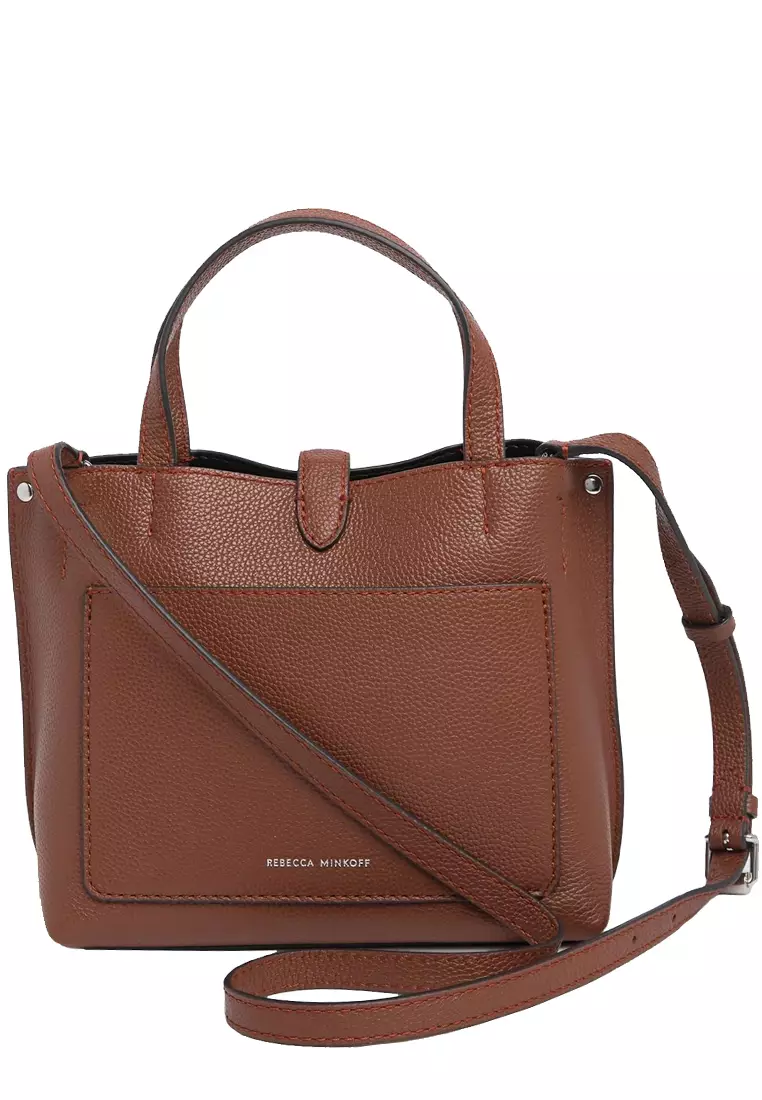Megan Mini Tote Bag in Dark Luggage CU22EMXX58