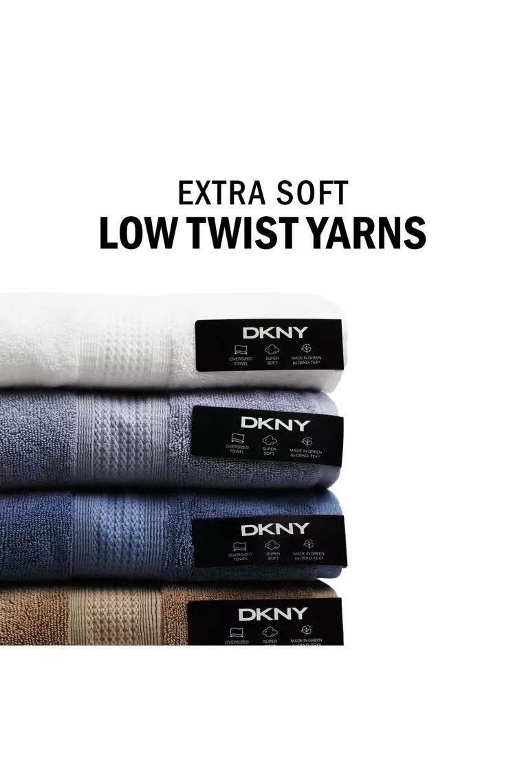 DKNY Home Empire Series Towel 100% Extra Soft Cotton with Low