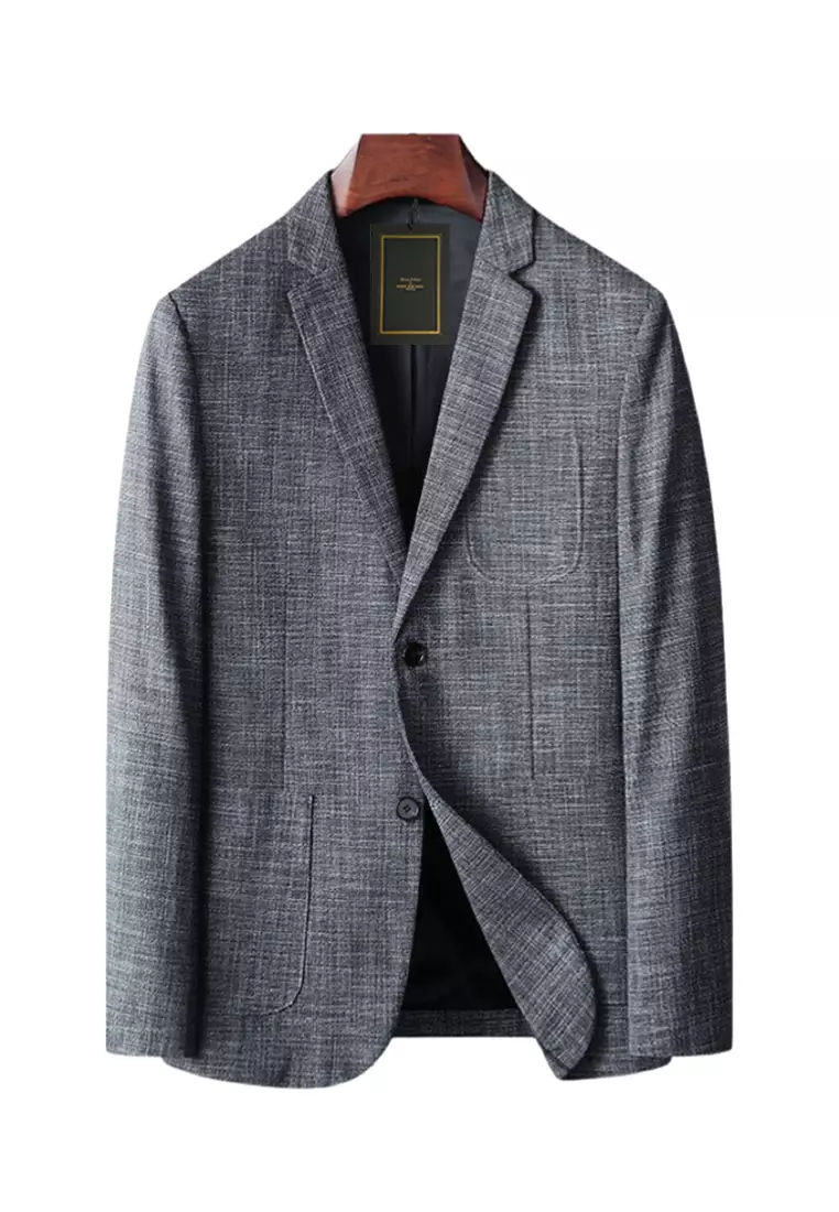 Buy HAPPY FRIDAYS Italian Cotton Linen Texture Suit Jacket WK