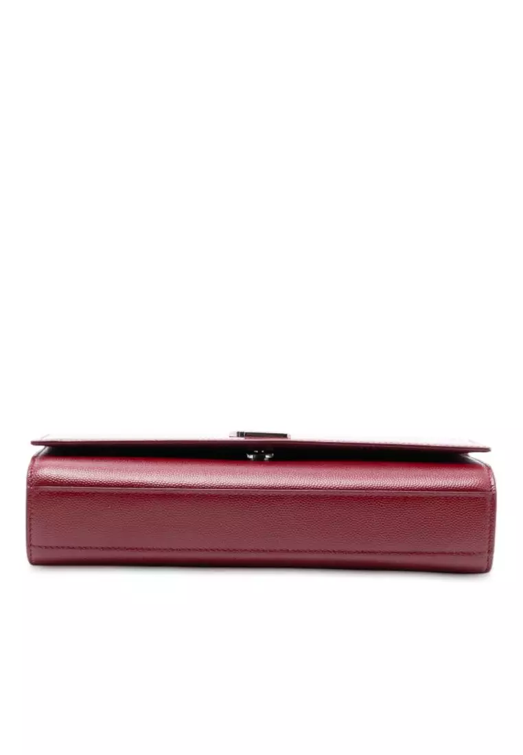 Pre-Loved Saint Laurent Medium Grain De Poudre Monogram Kate Crossbody