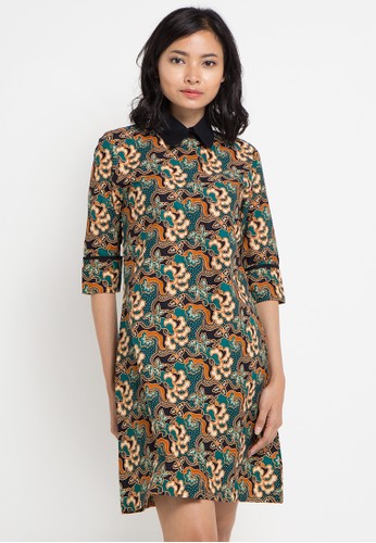 Jual Batik Indra Loka Long Sleeve Dress Kelir Original Zalora Indonesia