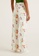 United Colors of Benetton white Loose fit flower trousers 48EAFAA11B08BDGS_3