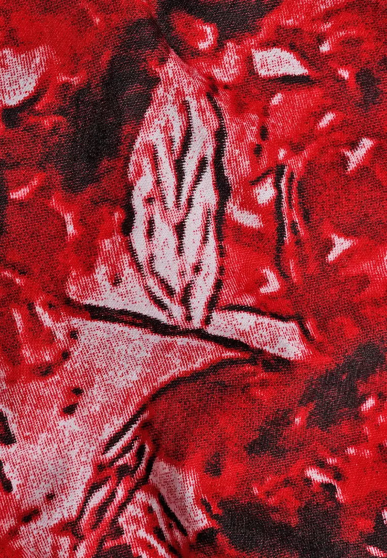 Crocodile DYNO 2018 Red - Men Shirt Kemeja Lengan Pendek - Relax Fit - Katun