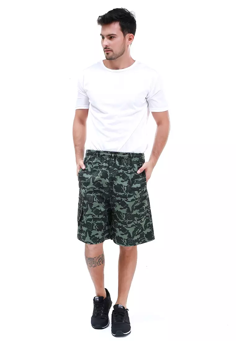 Rissham Celana Pendek Cargo Pria Army Casual Short Pants Material Twill ORIGINAL