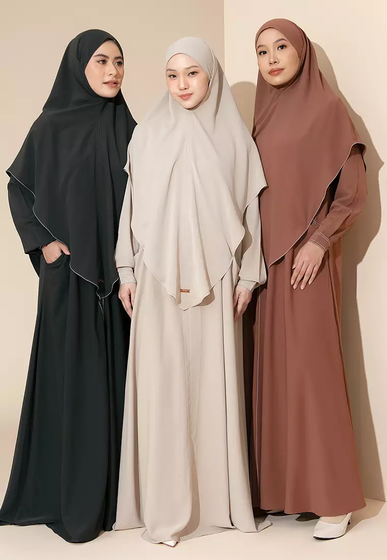 Humaya Abaya Set Charcoal