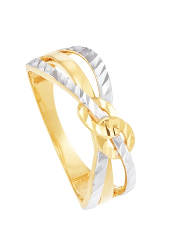 HABIB gold HABIB Oro Italia Audra White and Yellow Gold Ring, 916 Gold BE865ACF9307ABGS_1