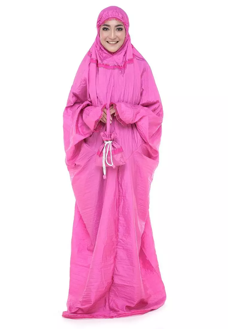 Prayer Mukena Abaya Terusan Parasut Salwa - Pink