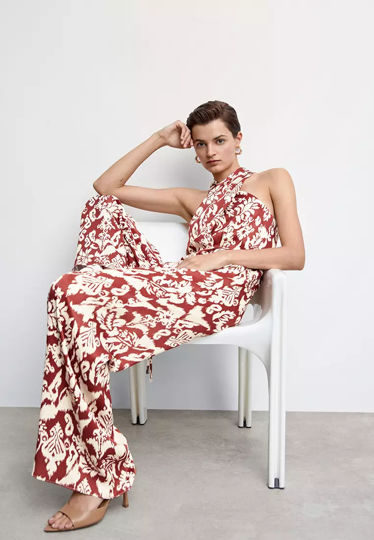 Buy Mango Bow Wrap Jumpsuit 2025 Online ZALORA Philippines