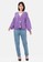 MKY CLOTHING lilac purple Colourfull Big Button Knit Cardigan in Lillac B9A80AAD97EA13GS_4