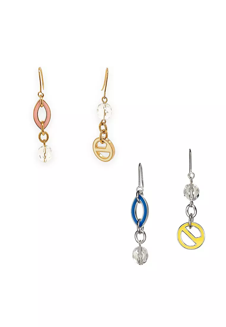 Buy Goessele Göessele Olympic: gold plating, crystal bead, enamel fish hook  earrings V600535 in gold/orange 2024 Online