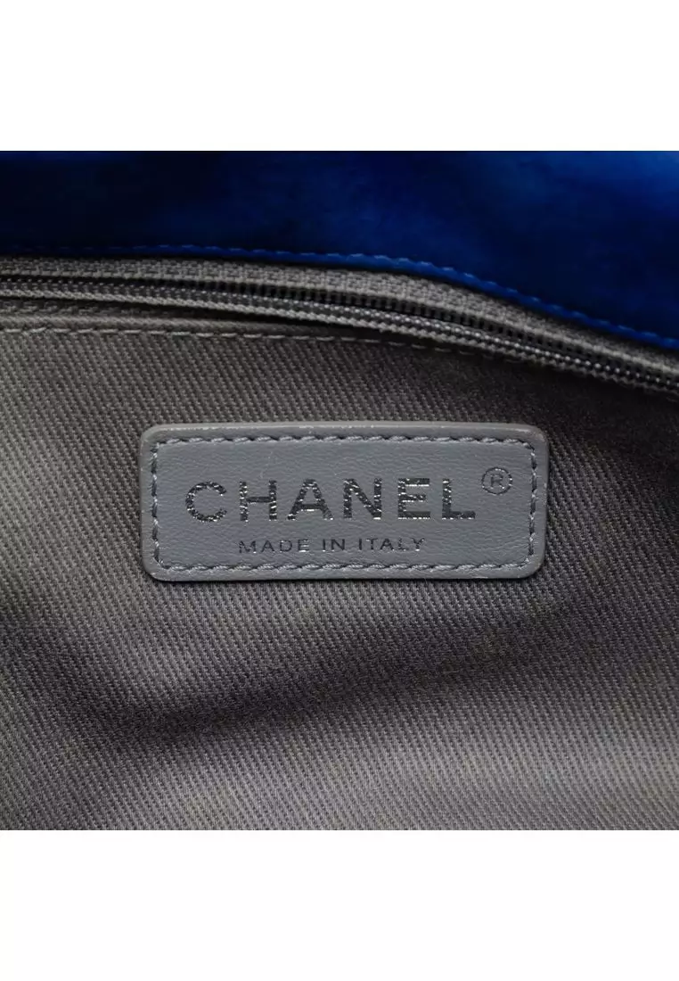 Pre-Loved Chanel Small Iridescent Calfskin Diamond Stitch Chain Flap