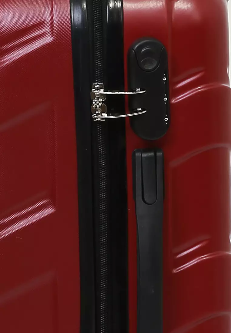 Carlton Koper Hardcase Unisex Size 20Inch Suitcase Combination Lock Large Compartment Material ABS+PVC Coated ORIGINAL - Red