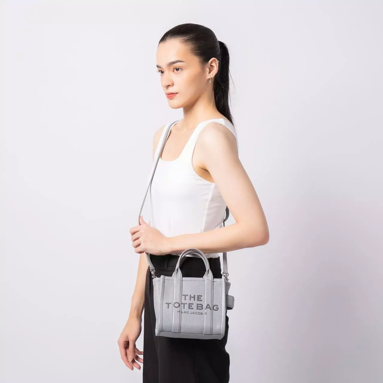 【新品・未使用】MARC JACOBS ミニトート WOLF GREY Unboxing Marc Jacobs Wolf Grey Mini Tote || Always Sophie