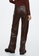 Mango brown Leather-Effect Straight Trousers 9ADA5AA2F7A1B3GS_2