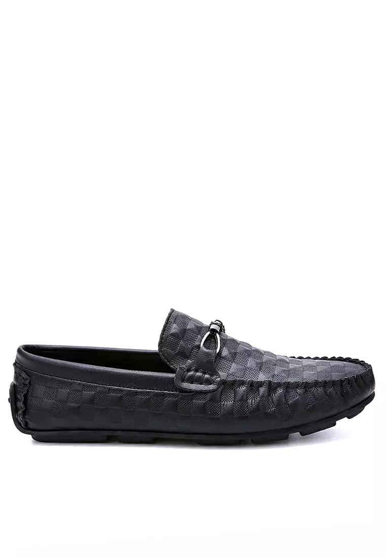 Discount on Twenty Eight Shoes  shoes - SKU: Leather Plaid Loafers & Boat Shoes Yy6921