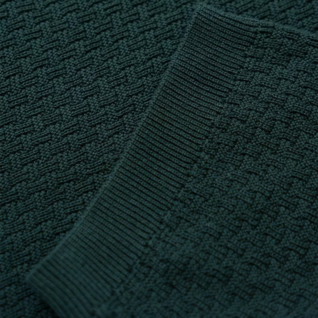 Kale ROGER BOTTLE GREEN / Atasan Rajut Pria / Sweater Rajut Tangan Pendek / Baju Pria