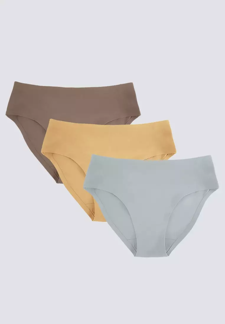 Buy herah Second Skin Seamless Panty For Petite To Plus Size Women In Frost  Latte And Truffle Pack Of 3 2024 Online