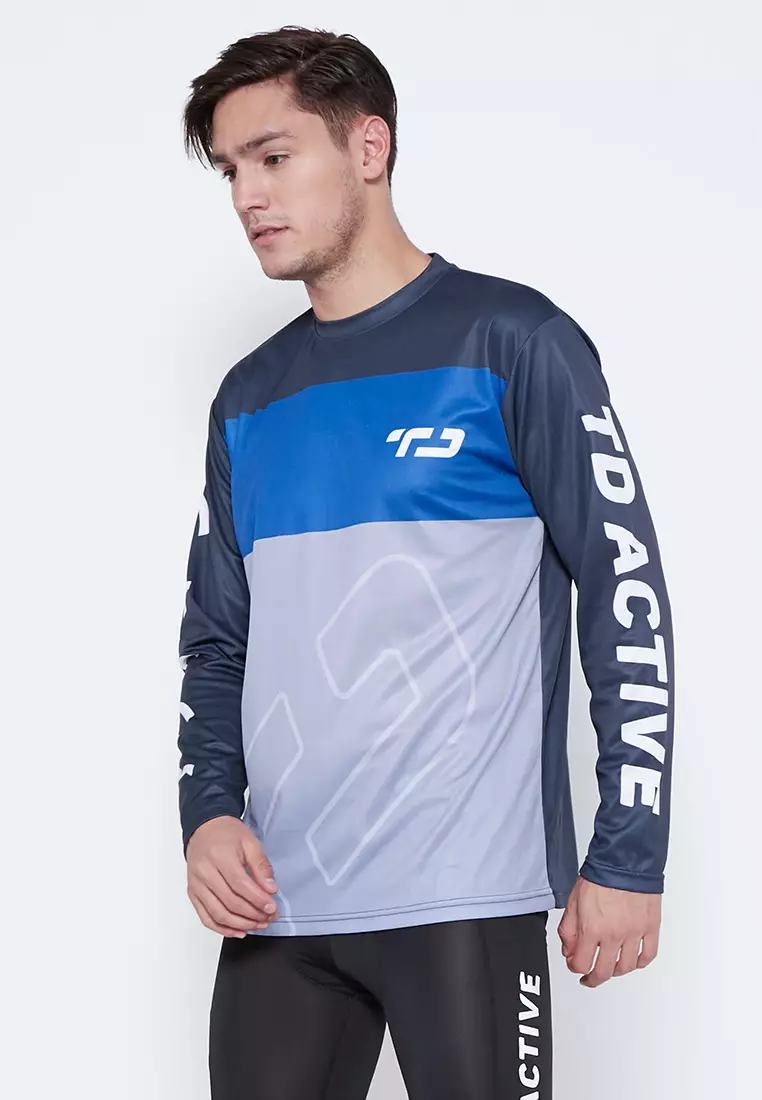 Td Active MS127 Baju Sepeda TD Blue Lines
