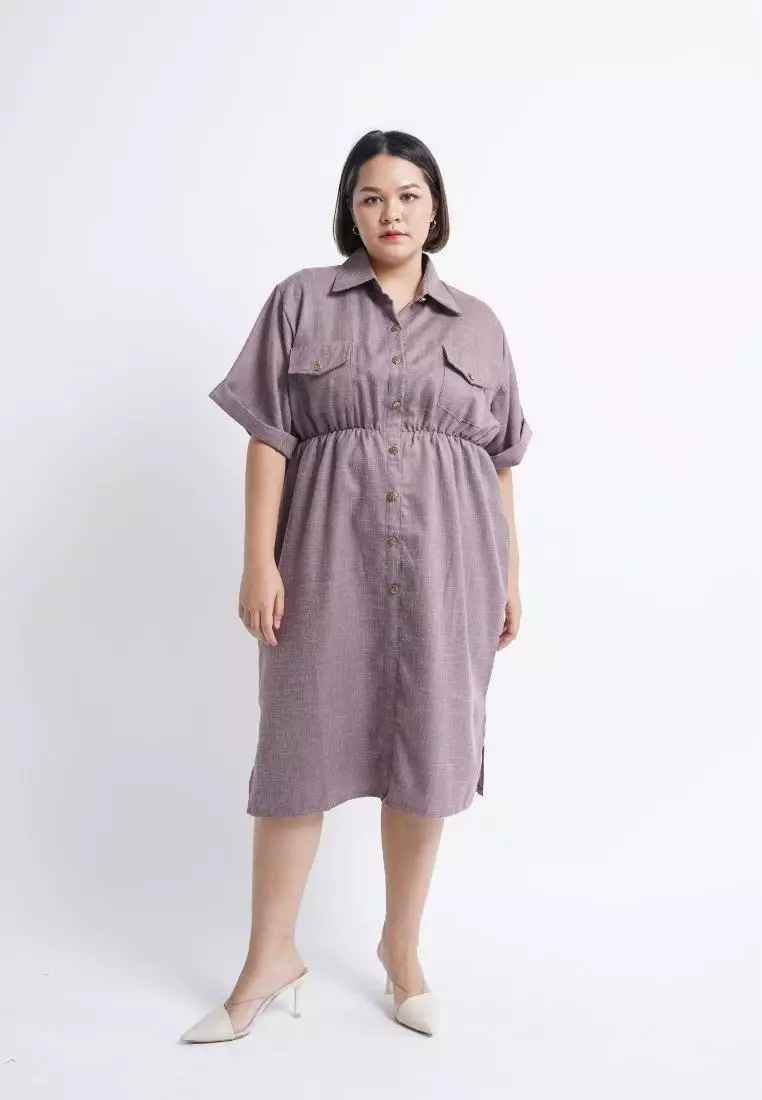 Plus Size Dress Maha Ash Lilac