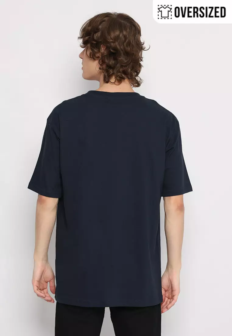 POLICE T-Shirt Cotton Oversized Pria 2079260051
