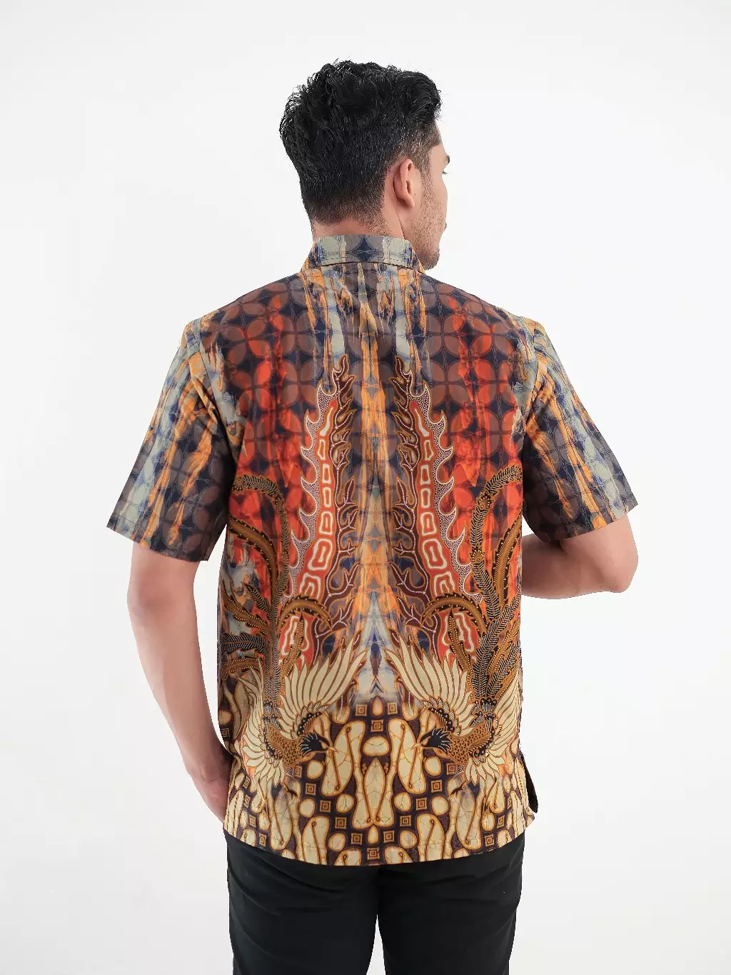 Raditya Kemeja Pendek Pria  Regular Fit Furing Digital Print